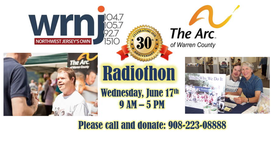 WRNJ Radio to Support Arc of Warren County During COVID-19 with Radiothon Fundraiser on June 17. Here’s How You Can Help