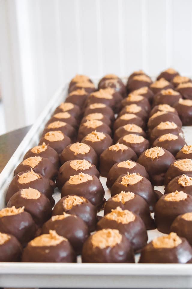 chocolate in the oven buckeyes