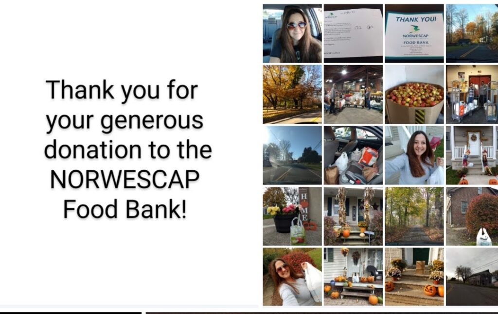 food drive thank you card