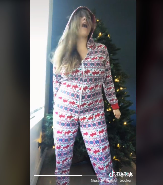 tiktok mom dances wildly to christmas music