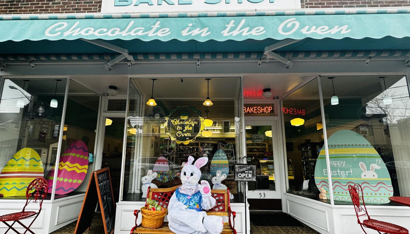 easter bunny photos at chocolate in the oven bake shop milford nj