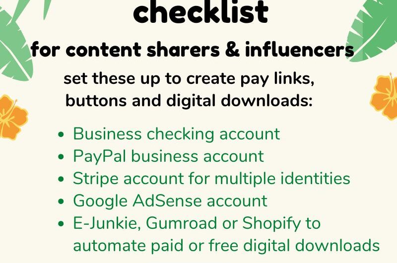 Monetization Checklist! Take Payments Online