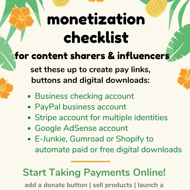 monetization checklist