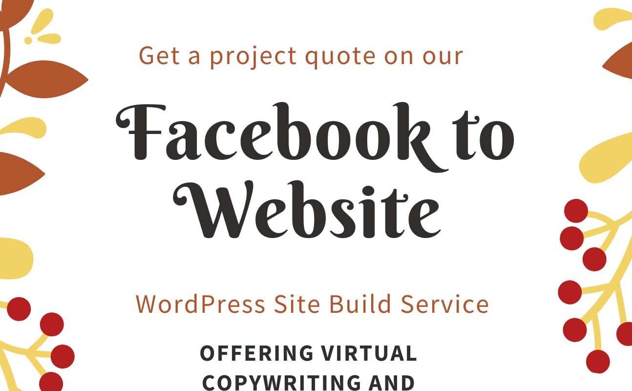 facebook to website web design special