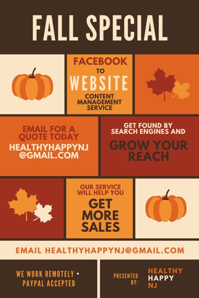 fall web design special facebook to website