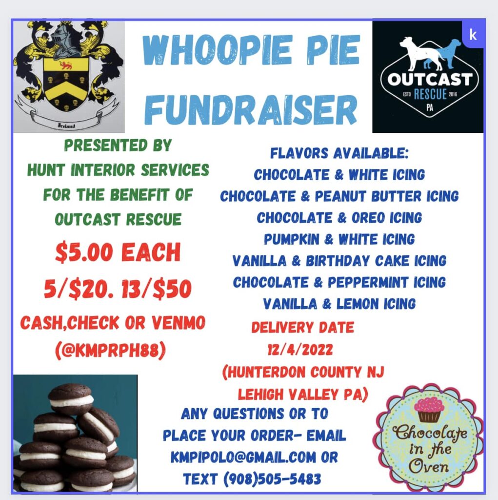 Chocolate in the Oven Bake Shop Whoopie Pie Fundraiser for Outcast Pet Rescue