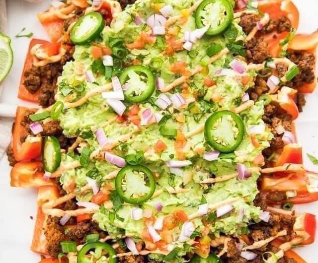 Bell Pepper Nachos | Low-Carb Game Day Recipe