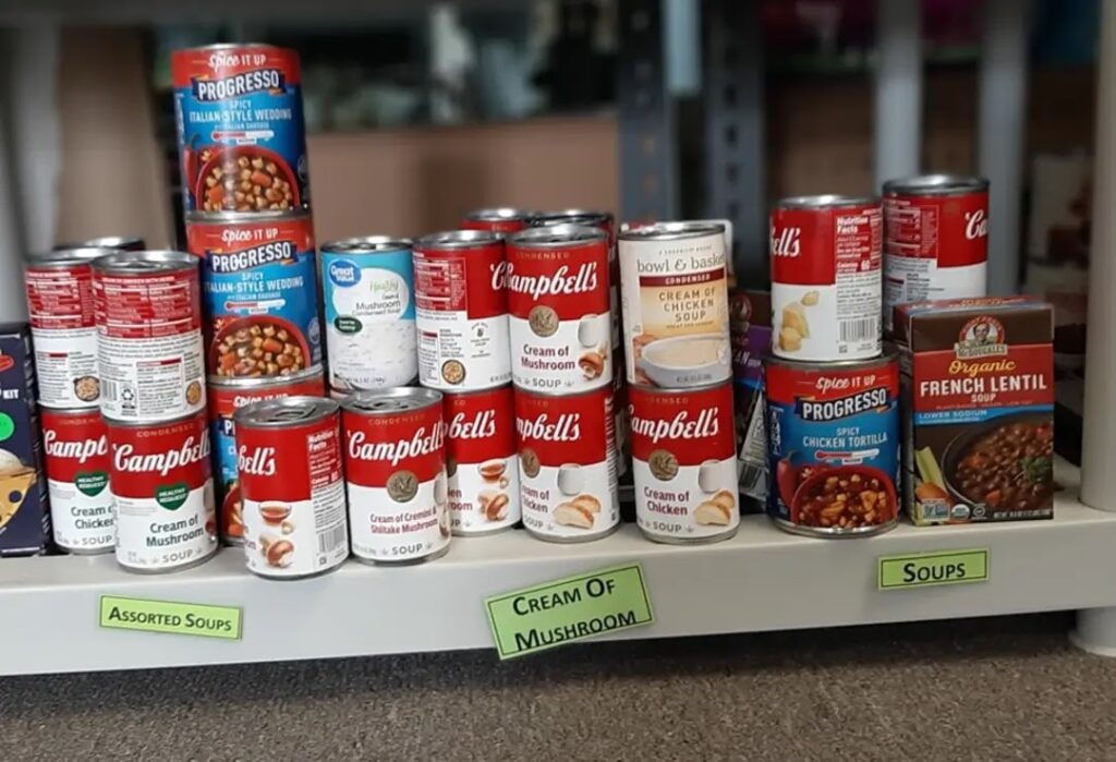 food pantry shelf