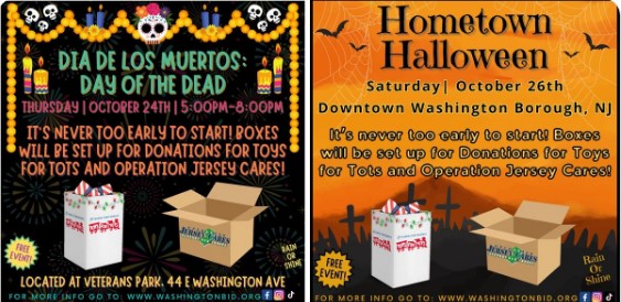 Giving Theme Lives on for Day of the Dead, Hometown Halloween 2024 in Washington, Warren County NJ