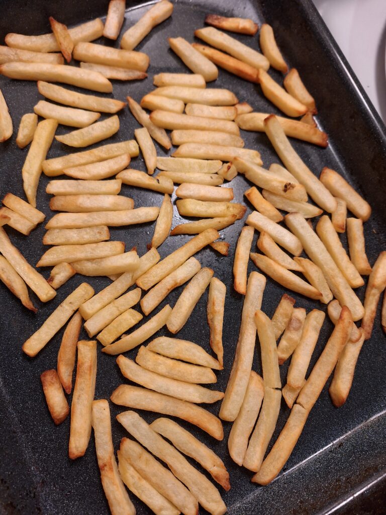 Pan of French fries